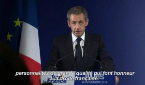 Sarkozy éliminé de la primaire de la droite, soutient Fillon