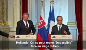 Hollande: on ne peut rester "impassible" face au siège d'Alep