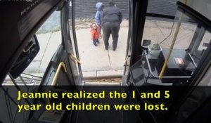 Cette conductrice de bus vient en aide à 2 enfant perdus! Quel beau geste