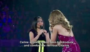 Cette jeune fan timide vole la vedette à Céline Dion