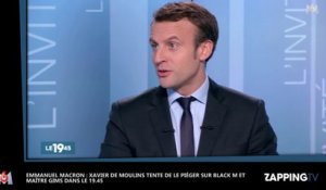 Emmanuel Macron : Xavier de Moulins tente de le piéger sur Black M et Maître Gims dans le 19.45