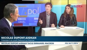 Nicolas Dupont-Aignan tacle Emmanuel Macron