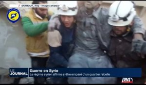 Le régime syrien affirme s'être emparé d'un quartier rebelle