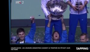 Coupe Davis : Les joueurs argentins cassent le trophée en fêtant leur victoire
