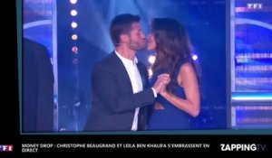 Money Drop : Christophe Beaugrand et Leila Ben Khalifa s’embrassent en direct