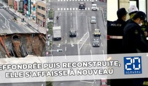 Japon: L'avenue effondrée puis rouverte en sept jours, s'affaisse à nouveau
