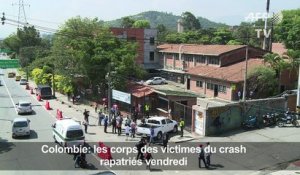 Colombie: les corps des victimes du crash rapatriées vendredi