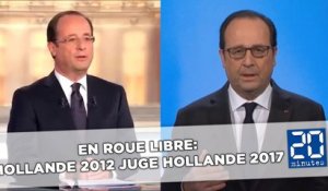 En roue libre: Hollande 2012 juge Hollande 2017 (mash-up)