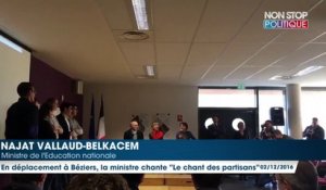 Najat Vallaud-Belkacem reprend « Le Chant des partisans » sur les terres de Robert Ménard