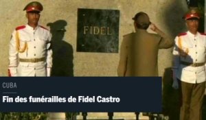 Cuba : fin des funérailles de Fidel Castro à Santiago de Cuba