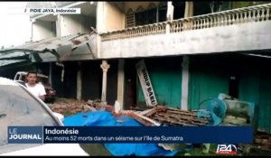 Indonésie : au moins 52 morts dans un séisme sur l'île de Sumatra