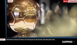 Ballon d’Or : Cristiano Ronaldo s’exprime en français en recevant son trophée (Vidéo)