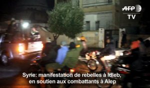 Syrie: manifestation à Idleb en soutien aux rebelles d'Alep