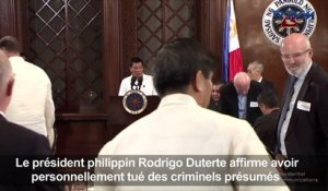 Philippines: Duterte affirme avoir tué pour montrer l'exemple