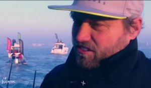 Vendée Globe 2016 : Arrivée d'Alex Thomson à Port Olona