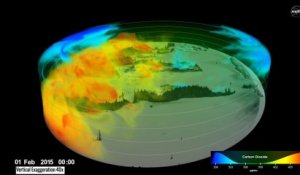 Visualisation sans précédent et en 3D de la circulation du CO2 dans l'atmosphère