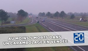 Au moins 5 morts lors d'un dramatique carambolage en Vendée