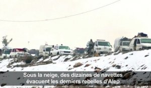 Sous la neige, évacuation des derniers rebelles d'Alep