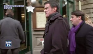 Manuel Valls attaqué à coups de farine à Strasbourg