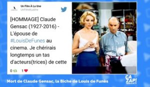 Les hommages à l'actrice Claude Gensac, l'épouse de Louis de Funès à l'écran