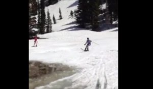 Ce skieur a essayé.. Il a eu des problèmes!