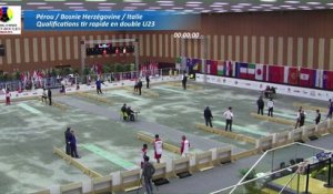 Qualifications, tir rapide en double U23, Pérou, Bosnie Herzégovine et Italie, Sport Boules, Mondial Jeunes, Monaco 2016