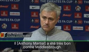 Cup - Mourinho : ''Martial n’est pas le seul à avoir été bon''
