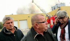 Incendie d'une boulangerie industrielle: les images du batiment...