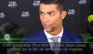 Prix FIFA 2016 - Ronaldo s'attendait à remporter ce trophée
