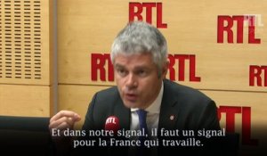 Laurent Wauquiez : "Il faut un signal pour la France qui travaille"
