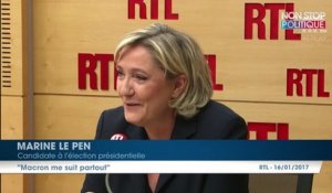 Marine Le Pen dénonce la "fascination puérile" des médias pour Emmanuel Macron