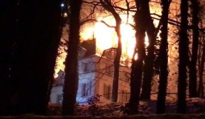 Un hôtel de luxe Suisse en feu, ravagé par les flamme le 18 janvier 2017