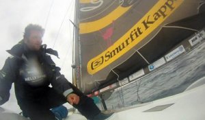 J74 : Arnaud Boissières félicite Armel Le Cléac'h / Vendée Globe