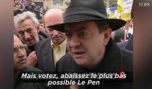En 2002, Mélenchon appelait à "abaisser le plus bas possible Le Pen" au 2nd tour de l'élection présidentielle