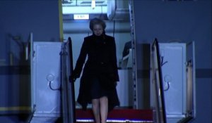 Theresa May arrive à Washington pour rencontrer Trump