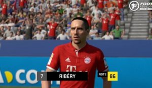 FIFA 17 : les visages et notes du Bayern Munich