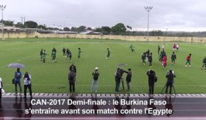 CAN-2017:le Burkina Faso s'entraîne sous la pluie avant l'Egypte