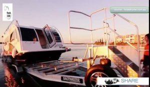 Découvrez cette caravane flottante de rêve : en même temps, une barque et un mini-appartement !