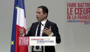 Discours de Benoît Hamon à la convention d'investiture pour l'élection présidentielle