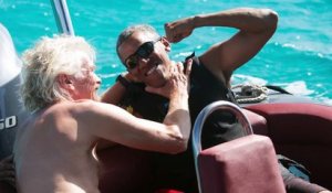 Richard Branson et Barack Obama en duel de kitesurf