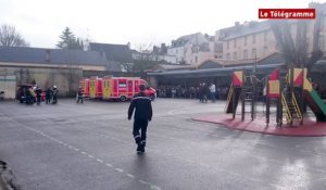 Quimperlé. Les enfants de l'école primaire rue Thiers évacués