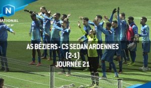 J21 : AS Béziers - CS Sedan Ardennes (2-1), le résumé