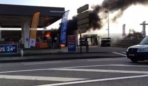 Incendie dans la station Total Access de Seichamps (54)