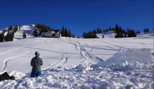 Une skieuse oublie de s’arrêter et fait une chute de 10 mètres