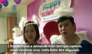 Thaïlande: Les bébés habillés en Cupidon pour la Saint Valentin