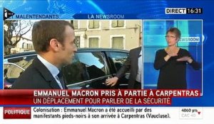 Emmanuel Macron pris à partie à son arrivée à Carpentras par des pieds-noirs en colère
