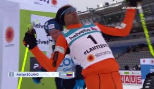 Les chutes d'Adrian Solano aux championnats du monde de ski nordique à Lahti