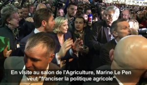 Marine Le Pen veut "franciser la politique agricole"