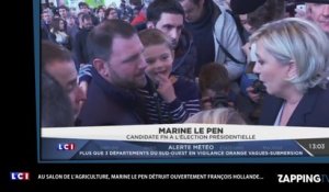 Marine Le Pen au Salon de l’Agriculture se moque de François Hollande (Vidéo)