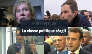 La classe politique réagit au maintien de Fillon dans la course à la présidentielle